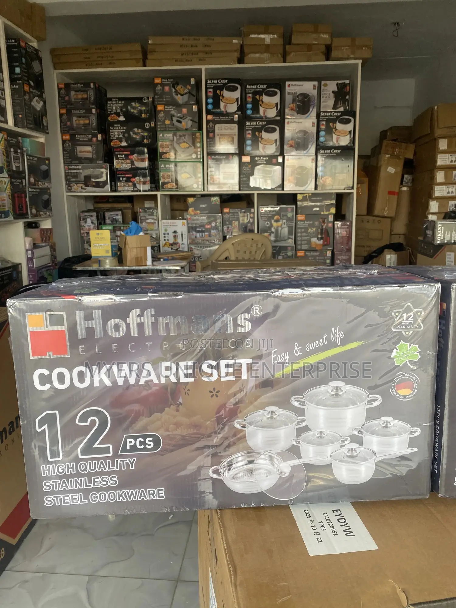 Portable 12pcs Stainless Steel Cookware Set