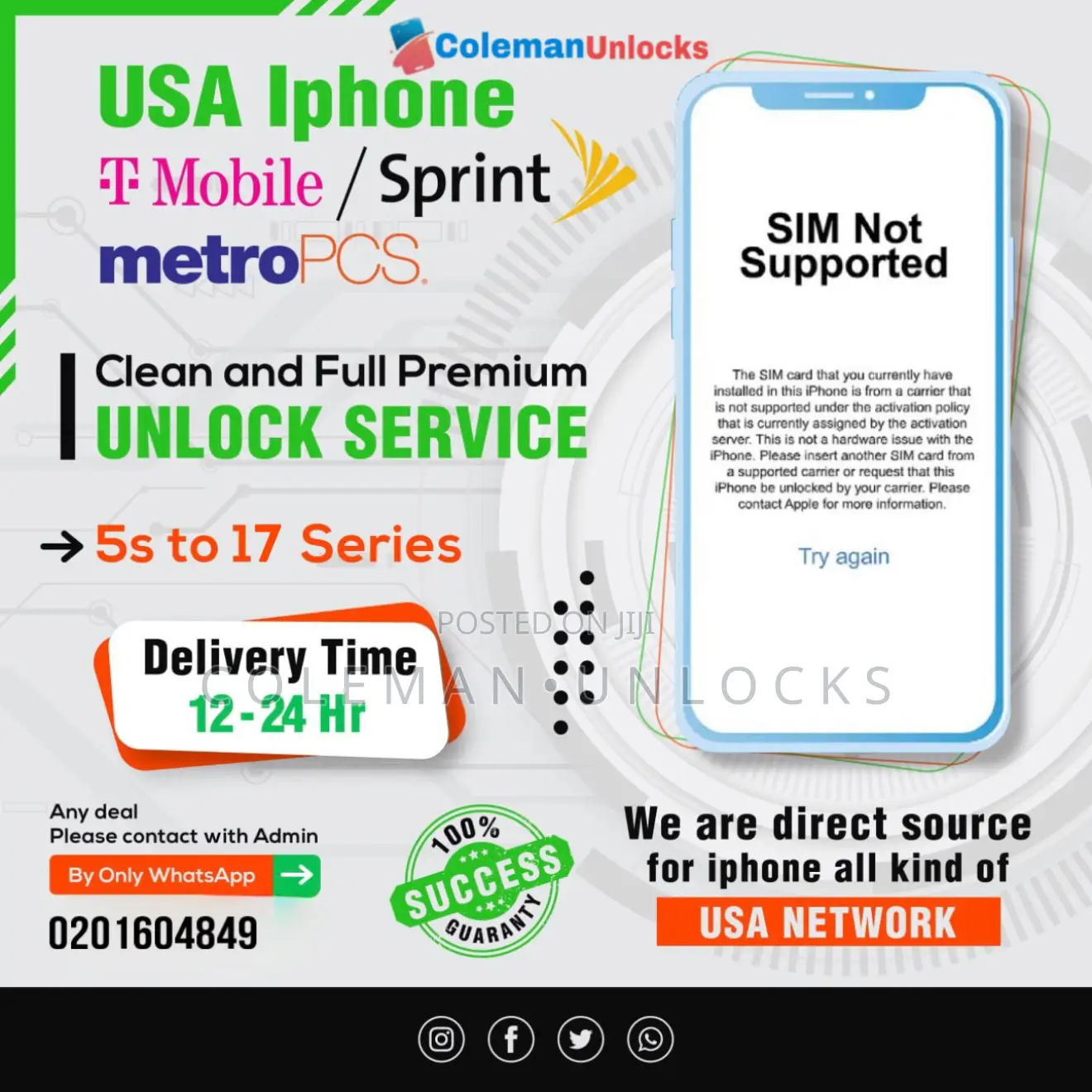 T-Mobile/Sprint Permanent Unlock Service