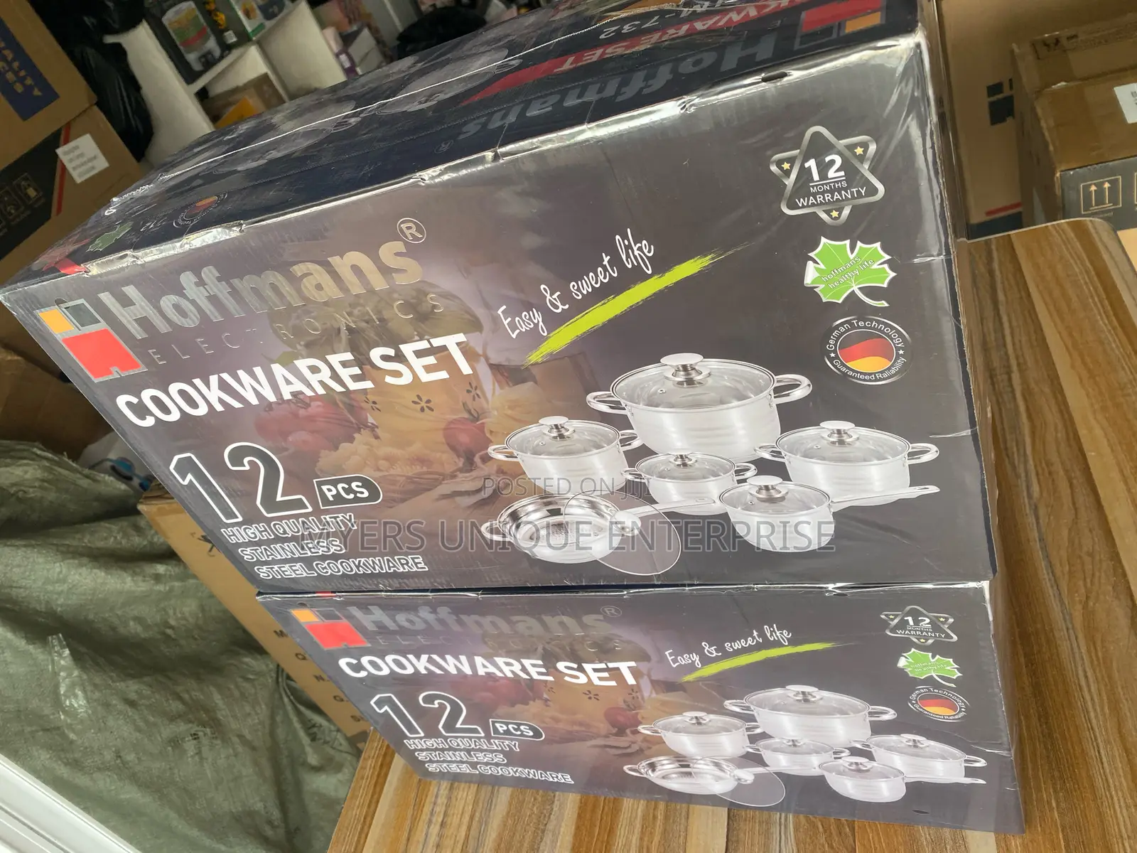 Authentic Hoffmans 12pcs Stainless Steel Cookware Set