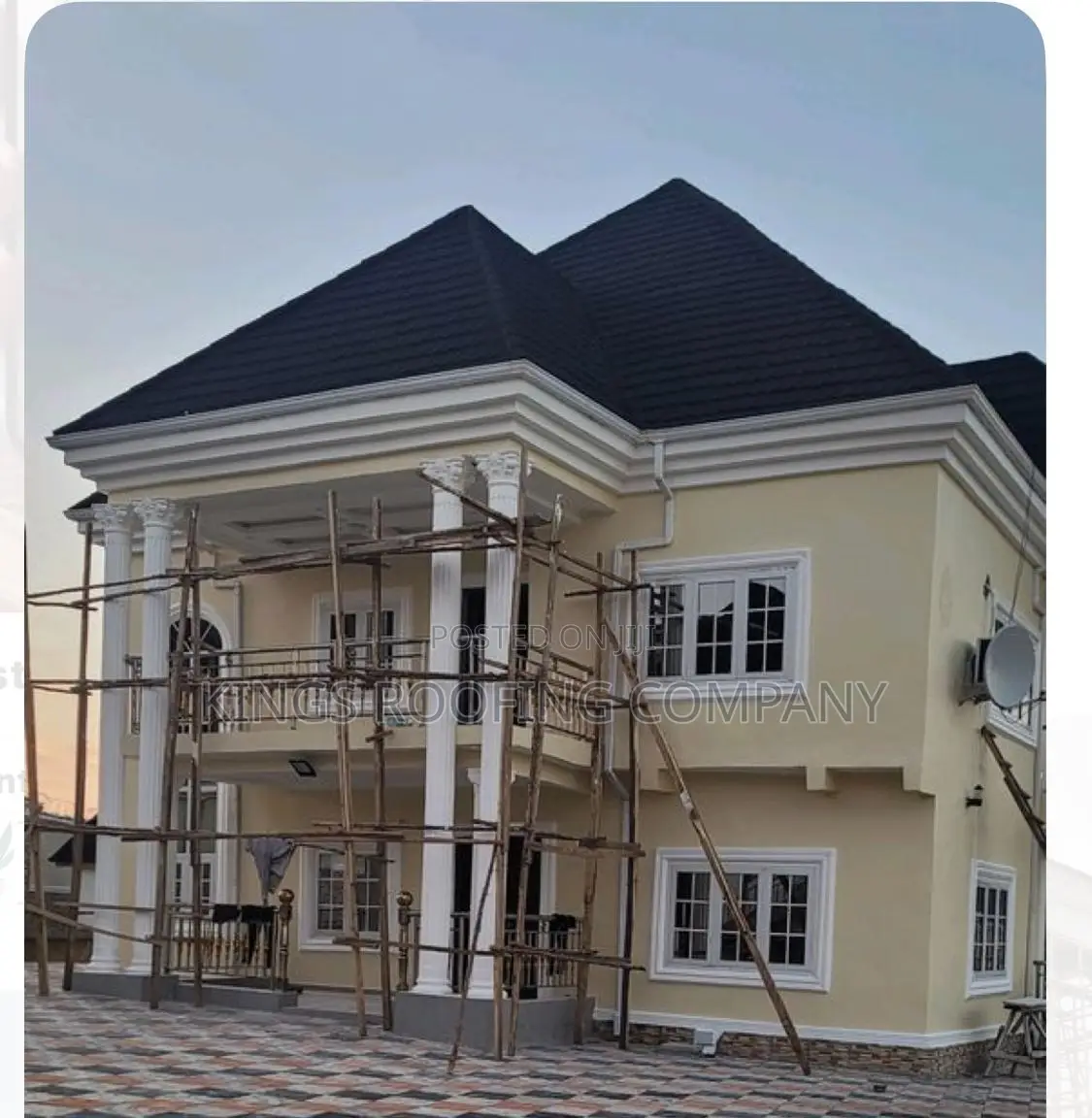 Yellow House Roofed With Quality Euro Roofing Tiles