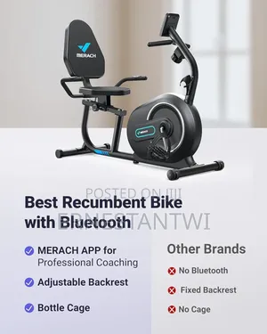 Recumbent Exercise Bike With Bluetooth Connectivity From Merach, Uk