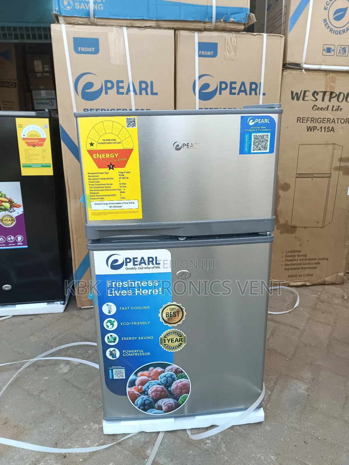 Pearl 80ltr Table Top Double Door Refrigerator