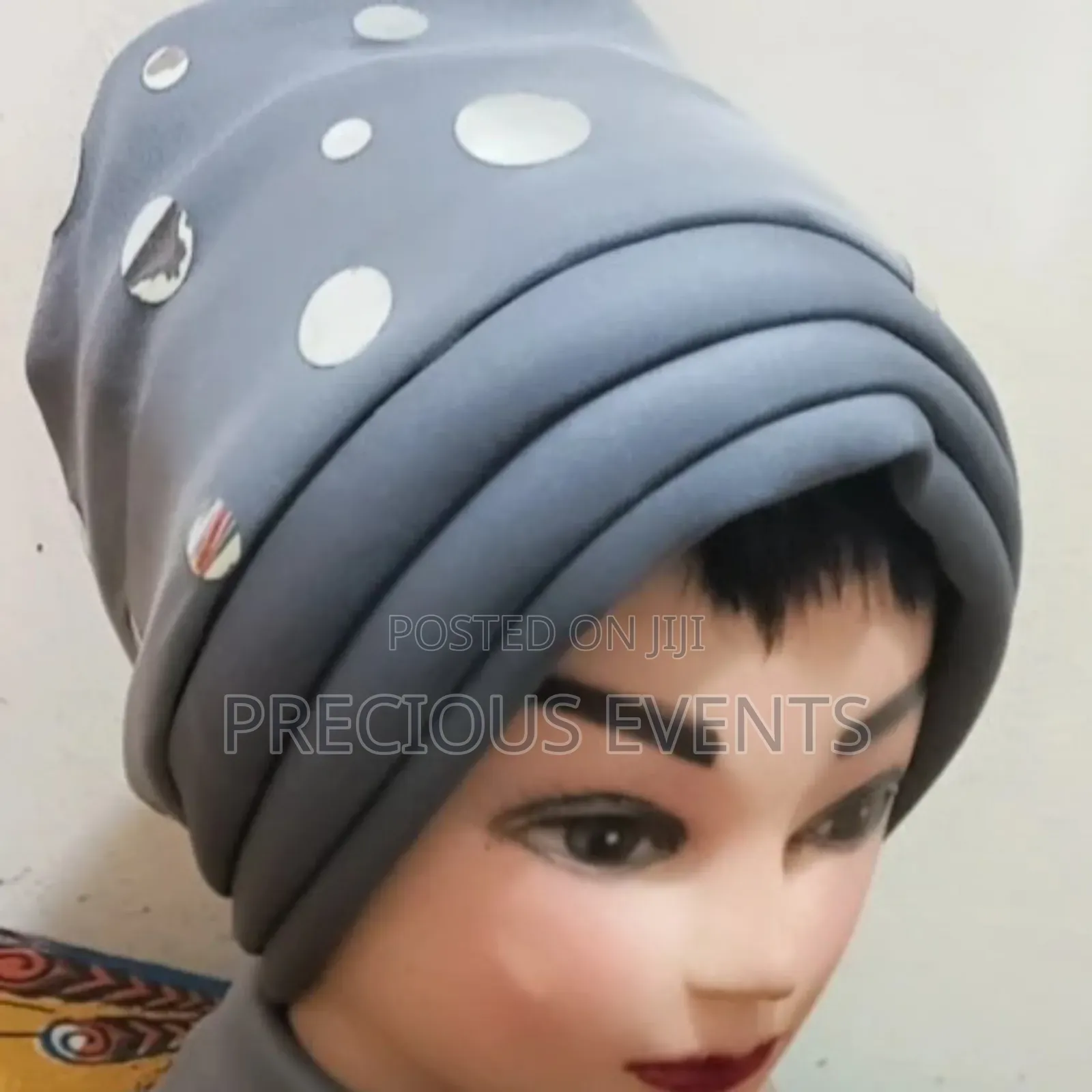 Turbans White N Ash Colour