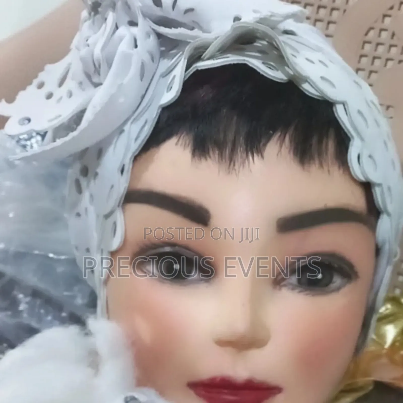 Turbans White N Ash Colour