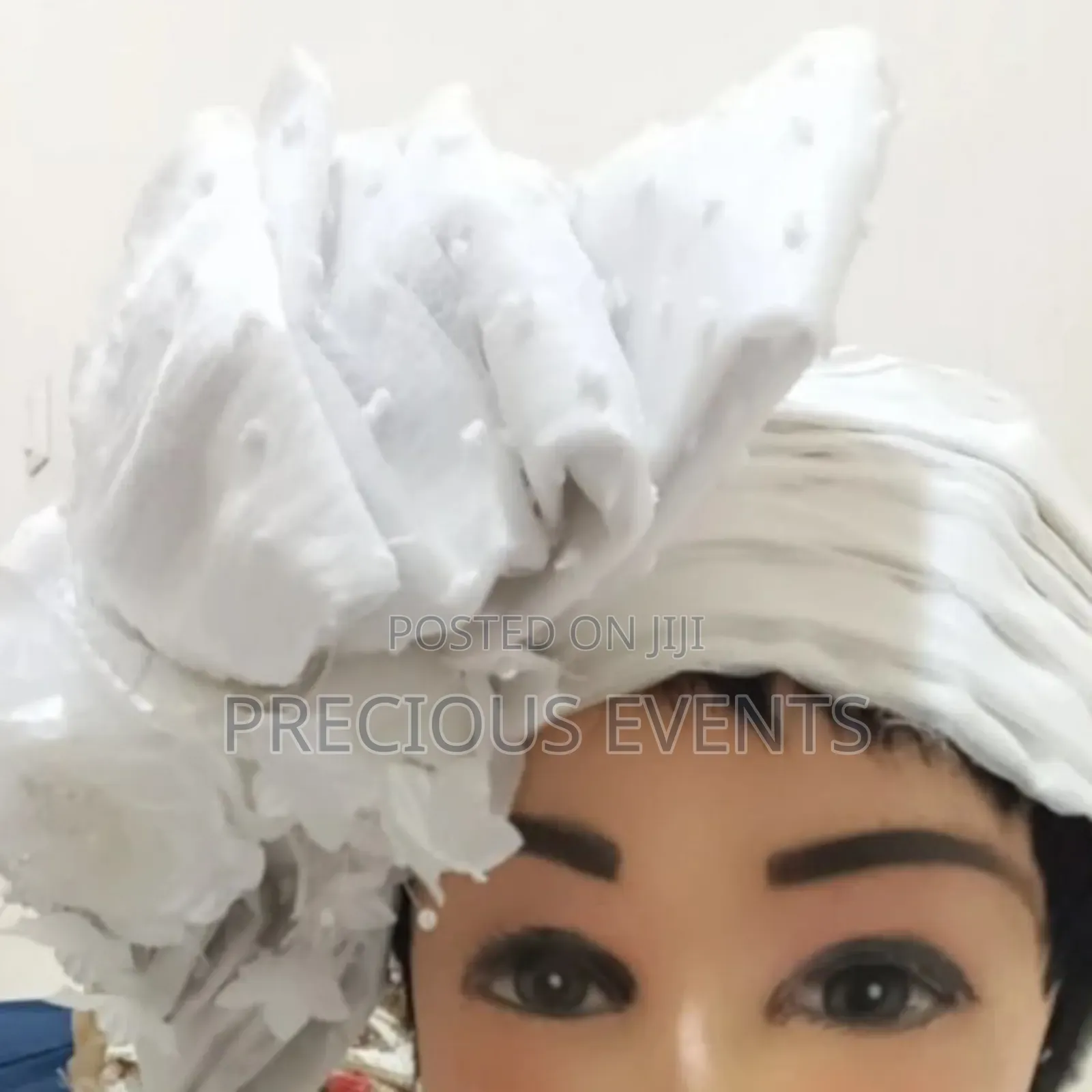 Turbans White N Ash Colour