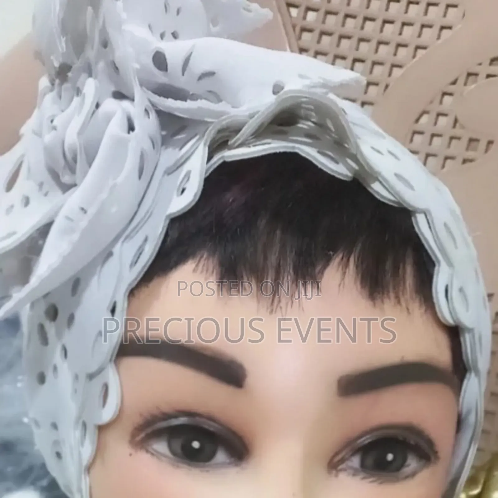 Turbans White N Ash Colour