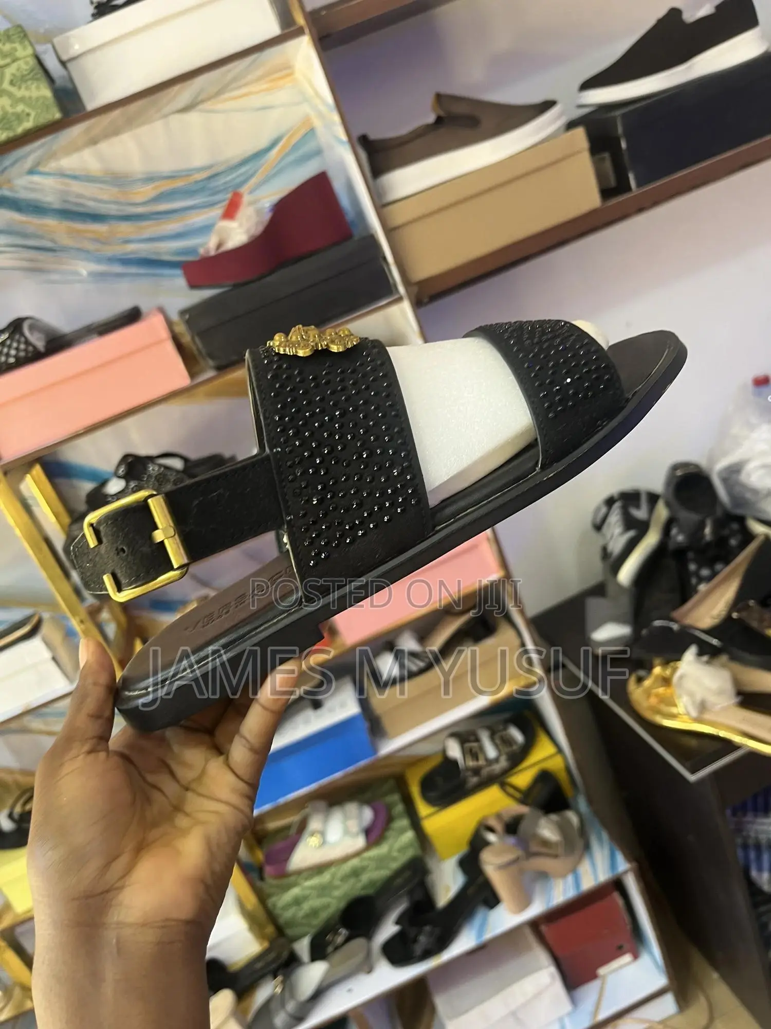 Original Leather Versace Sandals