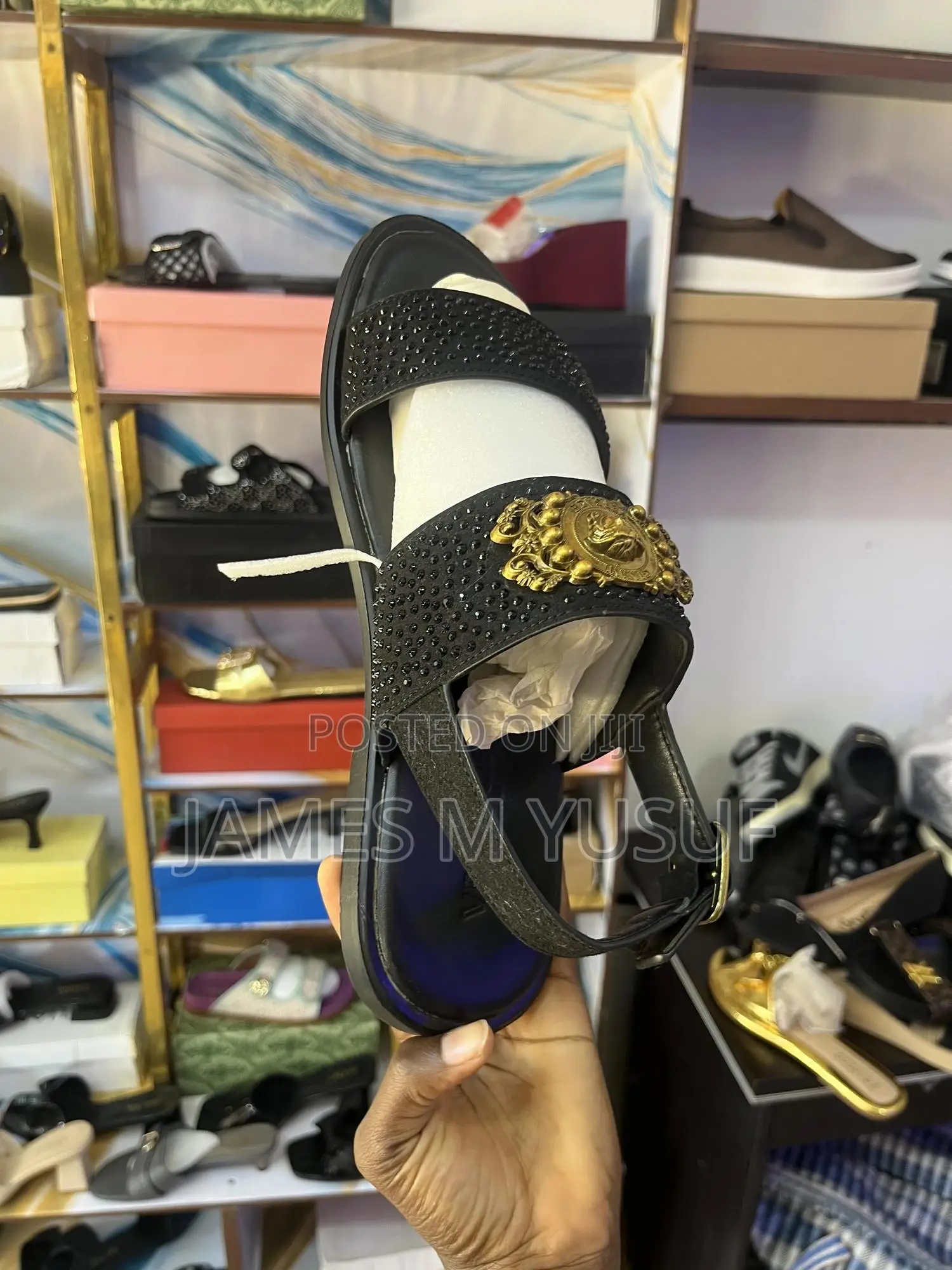 Original Leather Versace Sandals