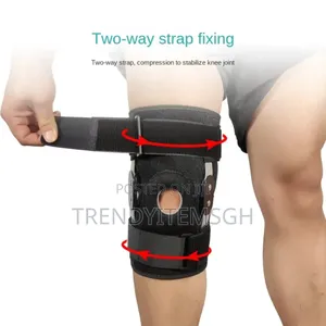 Adjustable Black Knee Support Articulated Knee Pad