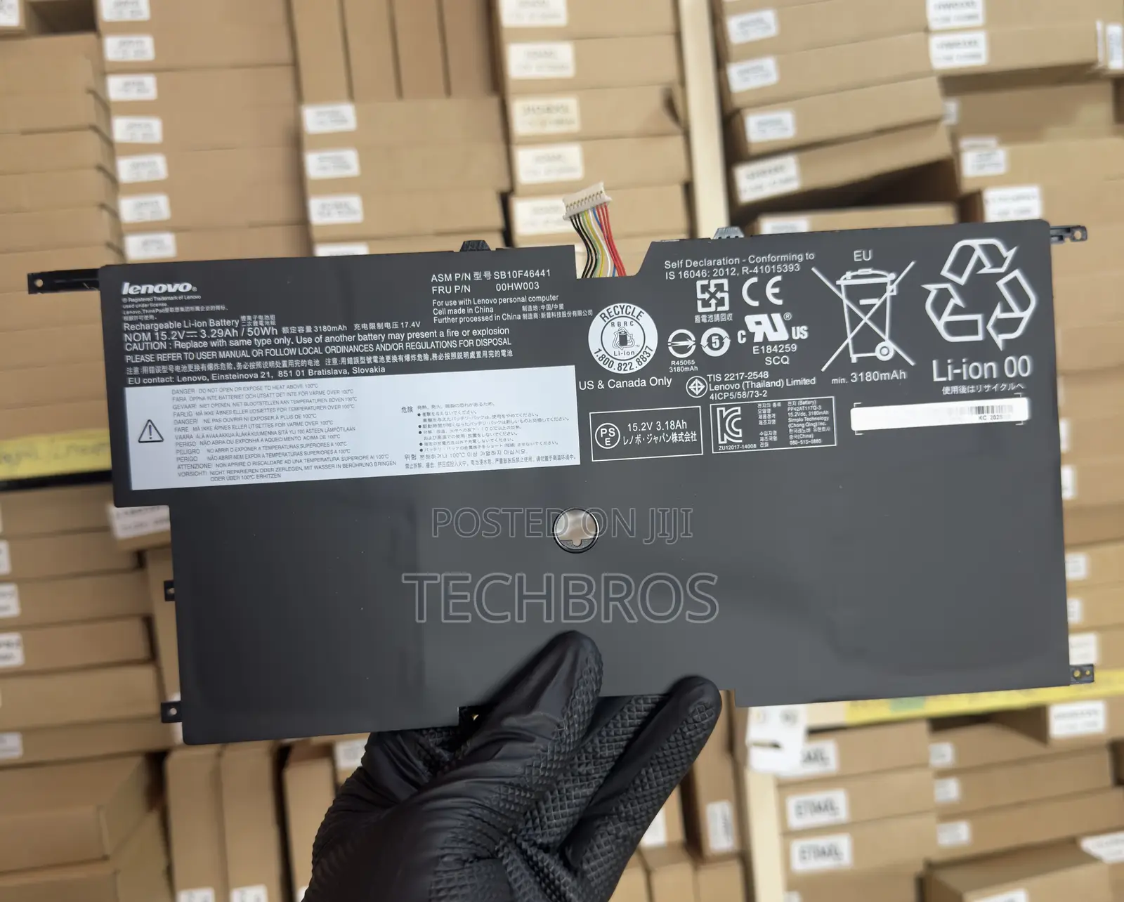 00HW002 00HW003 Battery For Lenovo ThinkPad X1 Carbon Gen 3 (2015) – 50Wh