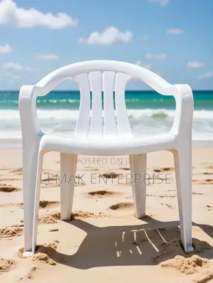 Durable Stackable Plastic Patio Chair – White