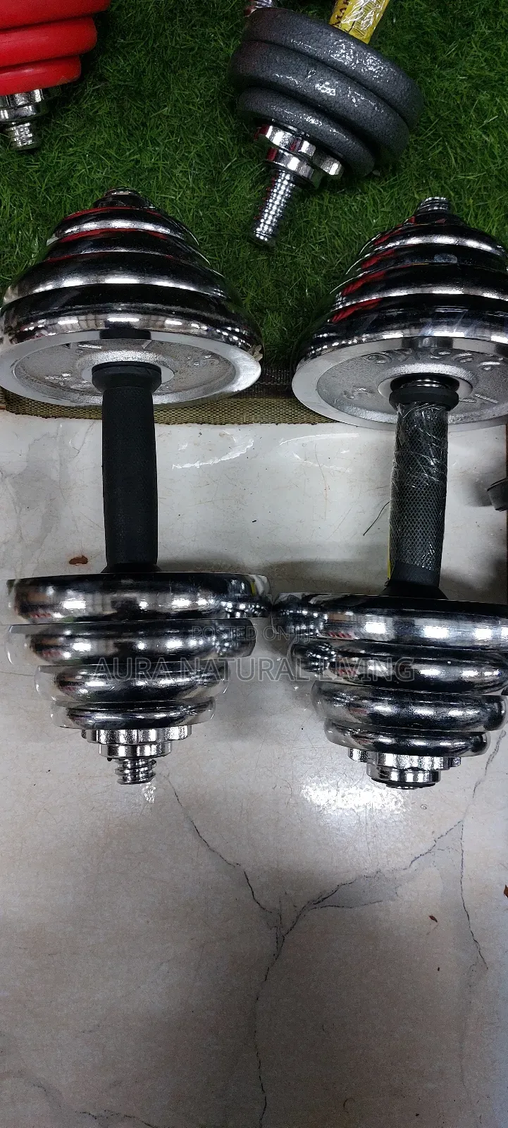Dumbells 50kg (2 Pairs of 25kg) Adjustable Weights