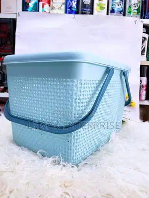 Portable Plastic Shower Caddy Basket With Lid