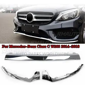 Mercedes Benz Frint Bumper Lower Lip Trim Moulding Chrome 2015-2021