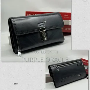 Men's Leather Mont Blanc Clutch Bags