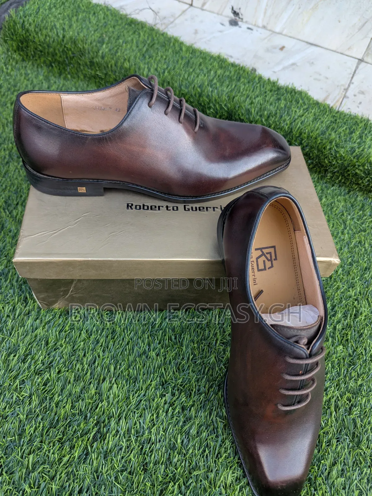Roberto Guerrini Coffee Brown Leather Shoe