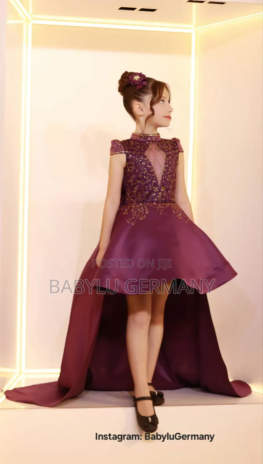 Luxury Turkish Purple Ballgown and Hair Fascinator