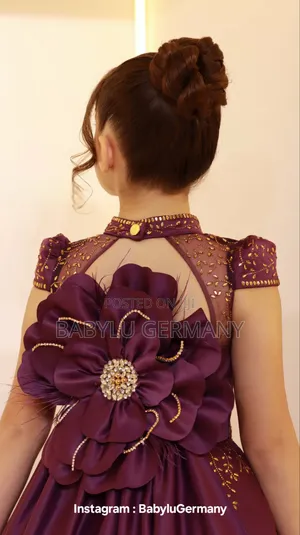 Luxury Turkish Purple Ballgown and Hair Fascinator