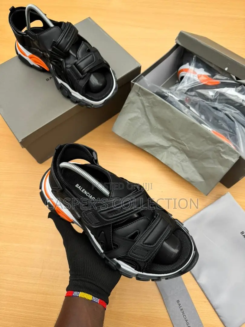 Balenciaga Track Sandals (Black)