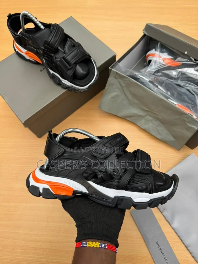 Balenciaga Track Sandals (Black)