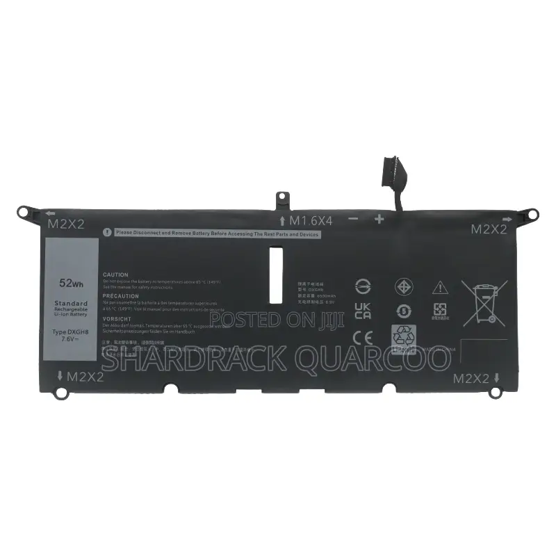 Dxgh8 Laptop Battery for Dell XPS 13 9380 9370 7390 2-in-1 7490 G8vcf