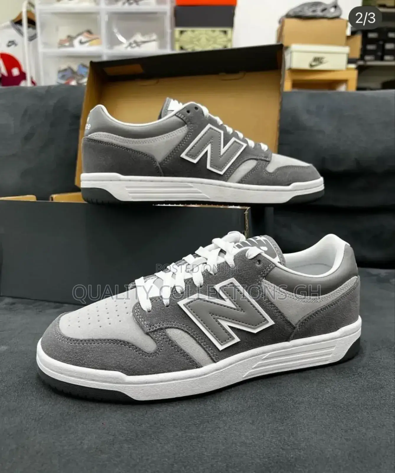 New Balance 480 Ash and White