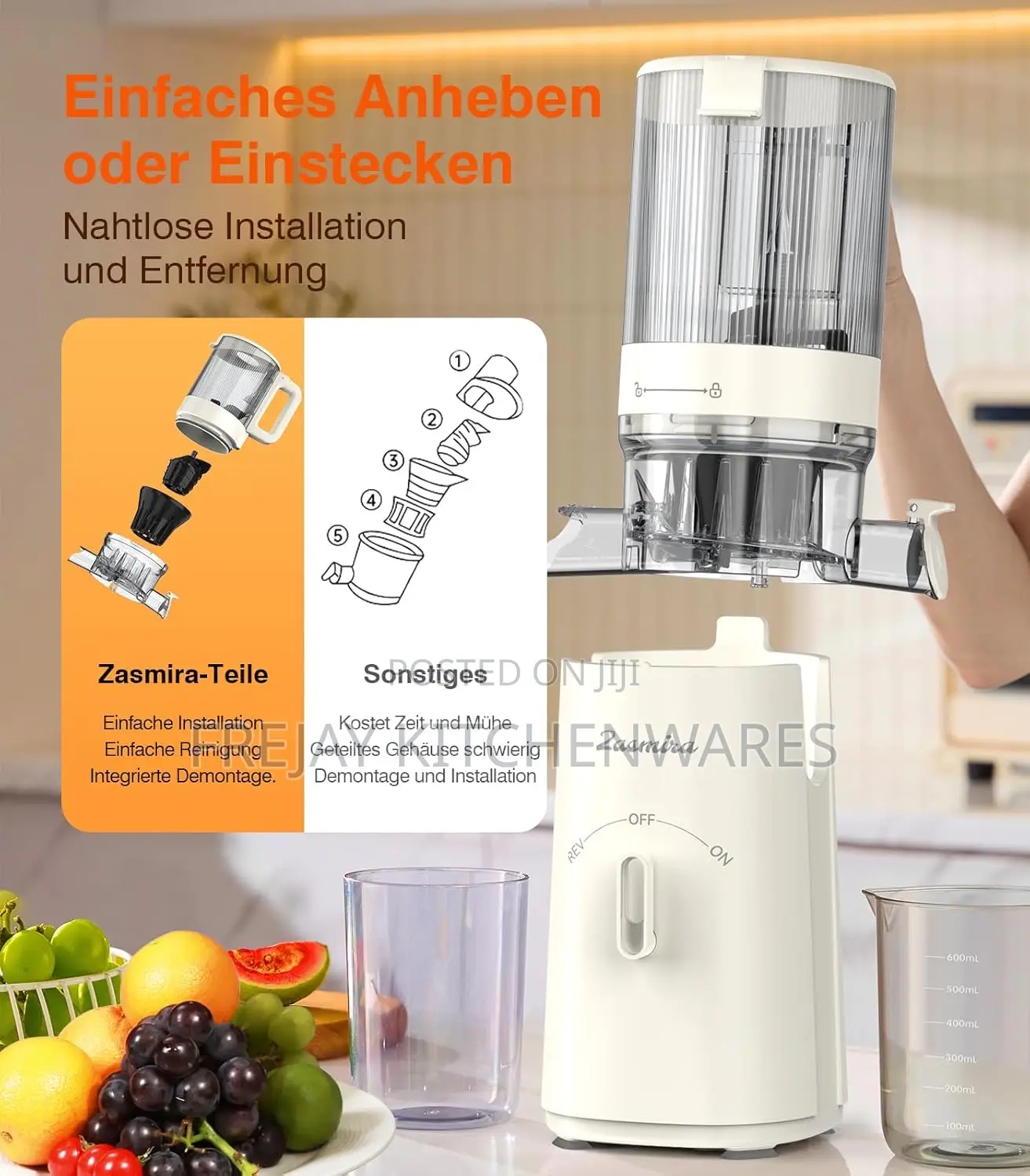 Zasmira Cold Press Slow Juicer