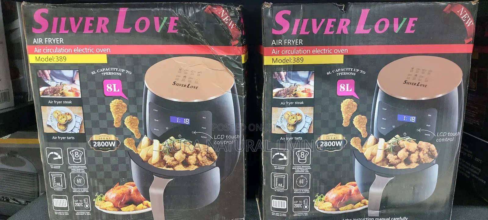 Silver Love Air Fryer 8l