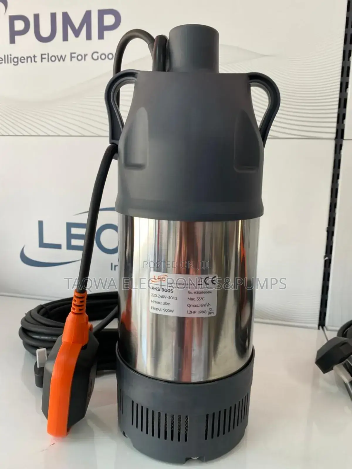 Impeccable Leo 1.2hp Submersible Water Pump