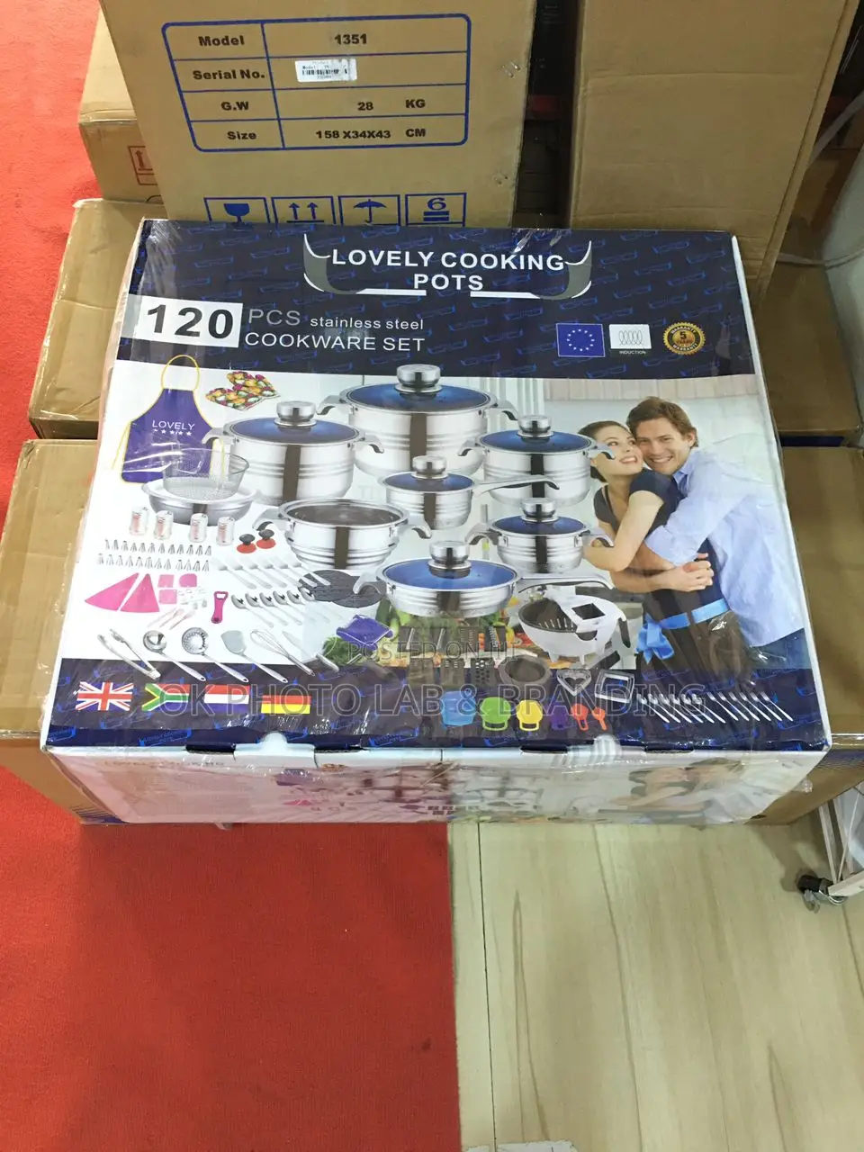 120pcs Stainless Steel Cookware Sets With Tools and Utensils