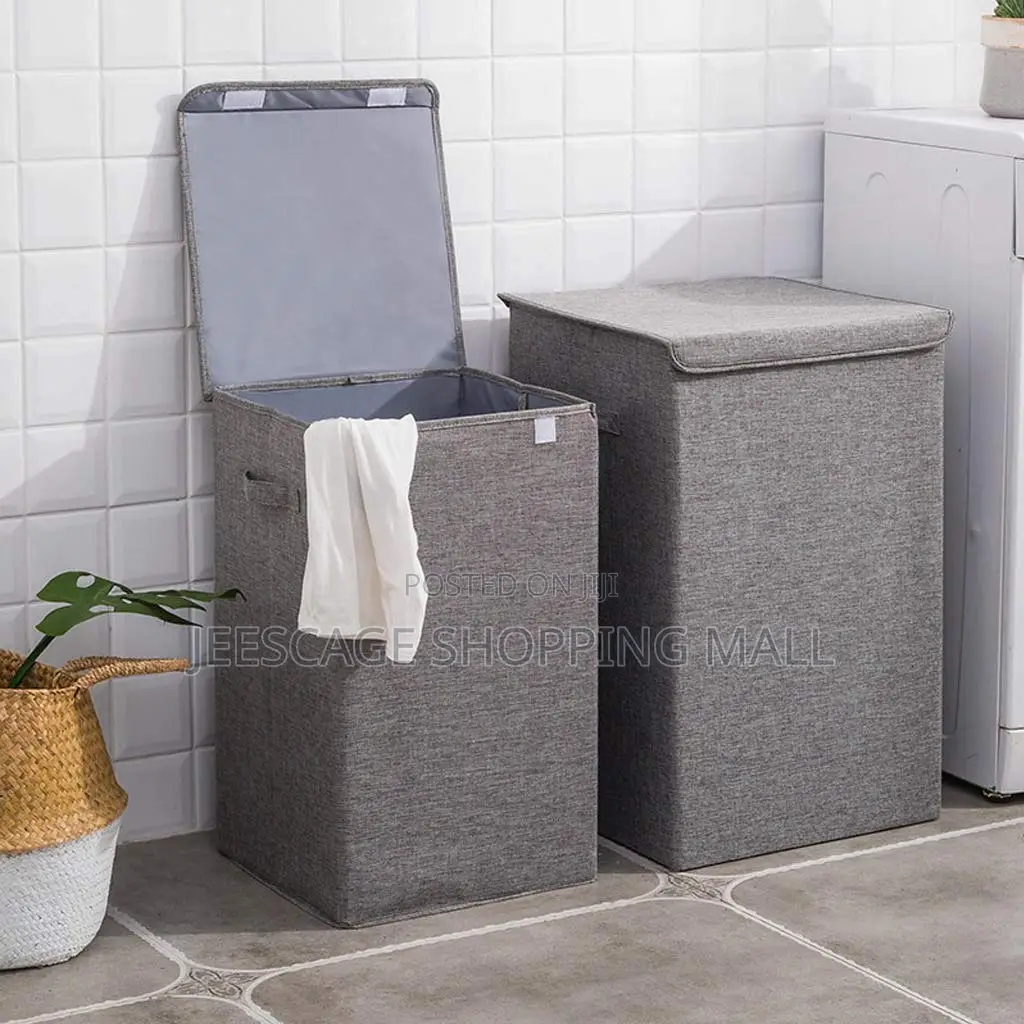 Foldable Luandry Storage Box With Lids, Large Capacity Fabric Clothes