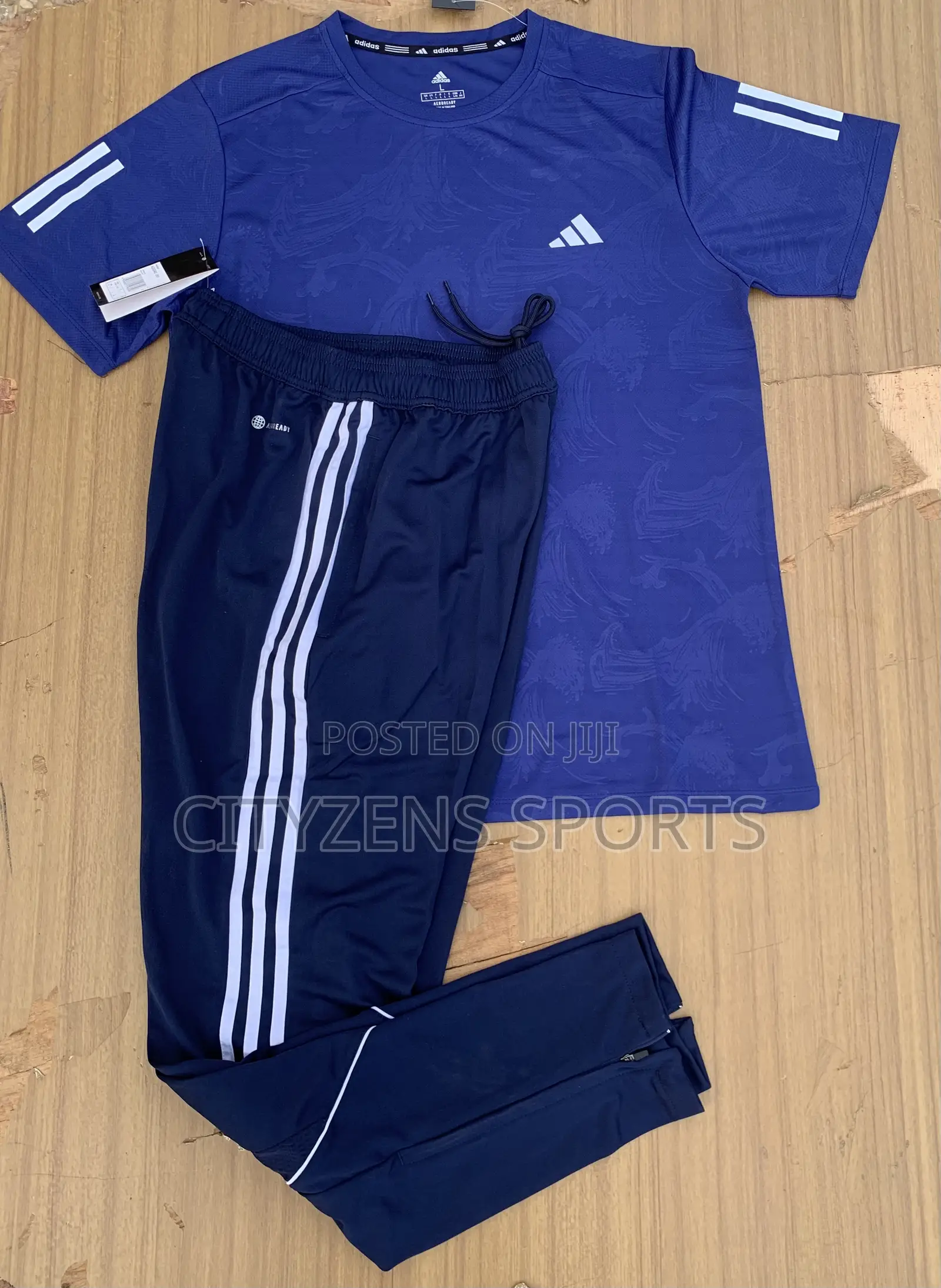 Adidas Blue Black Top And Down