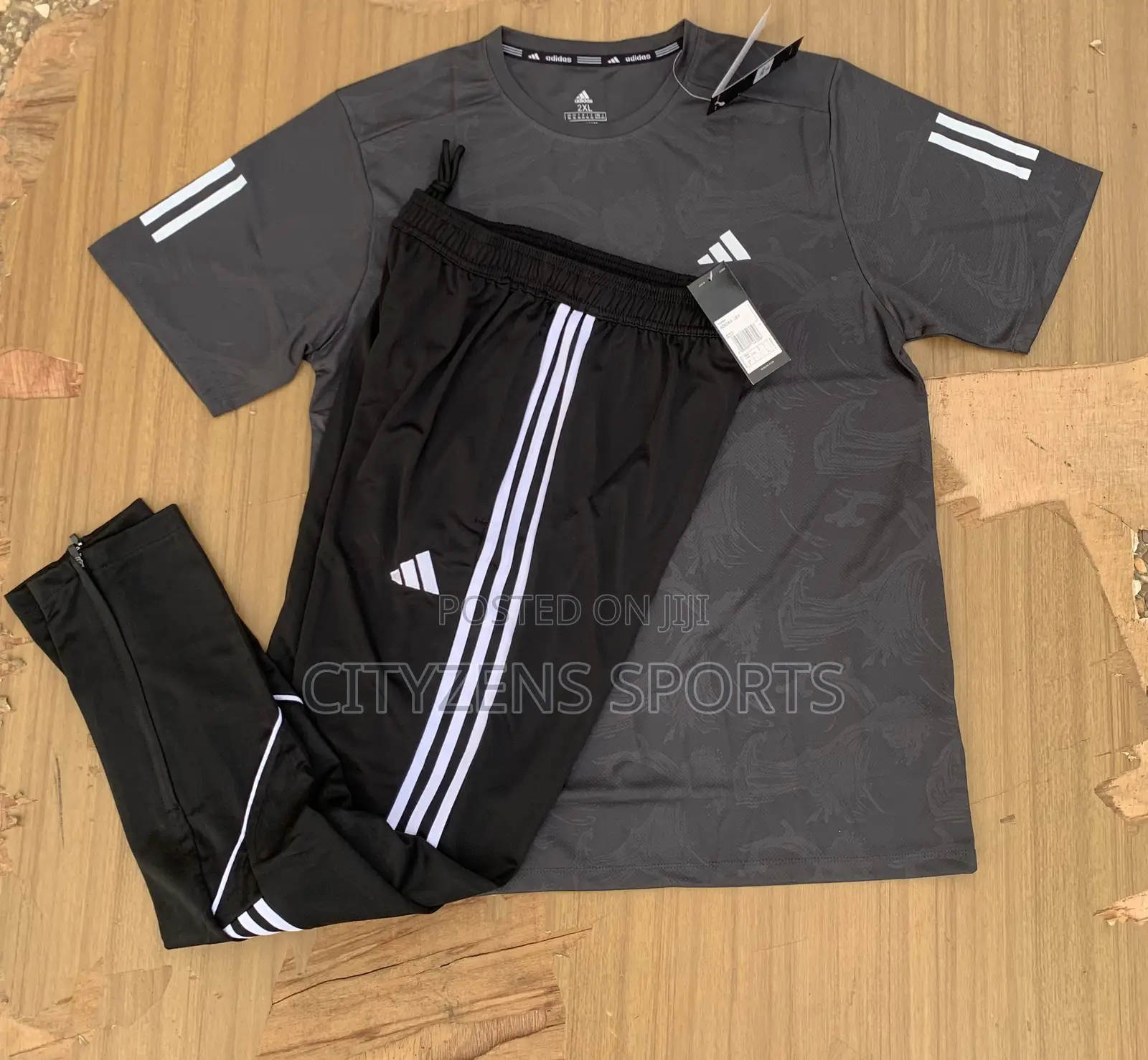 Adidas Grey Top And Black Down