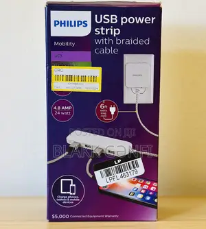 Philips Usb Power Strip With Braided Cable
