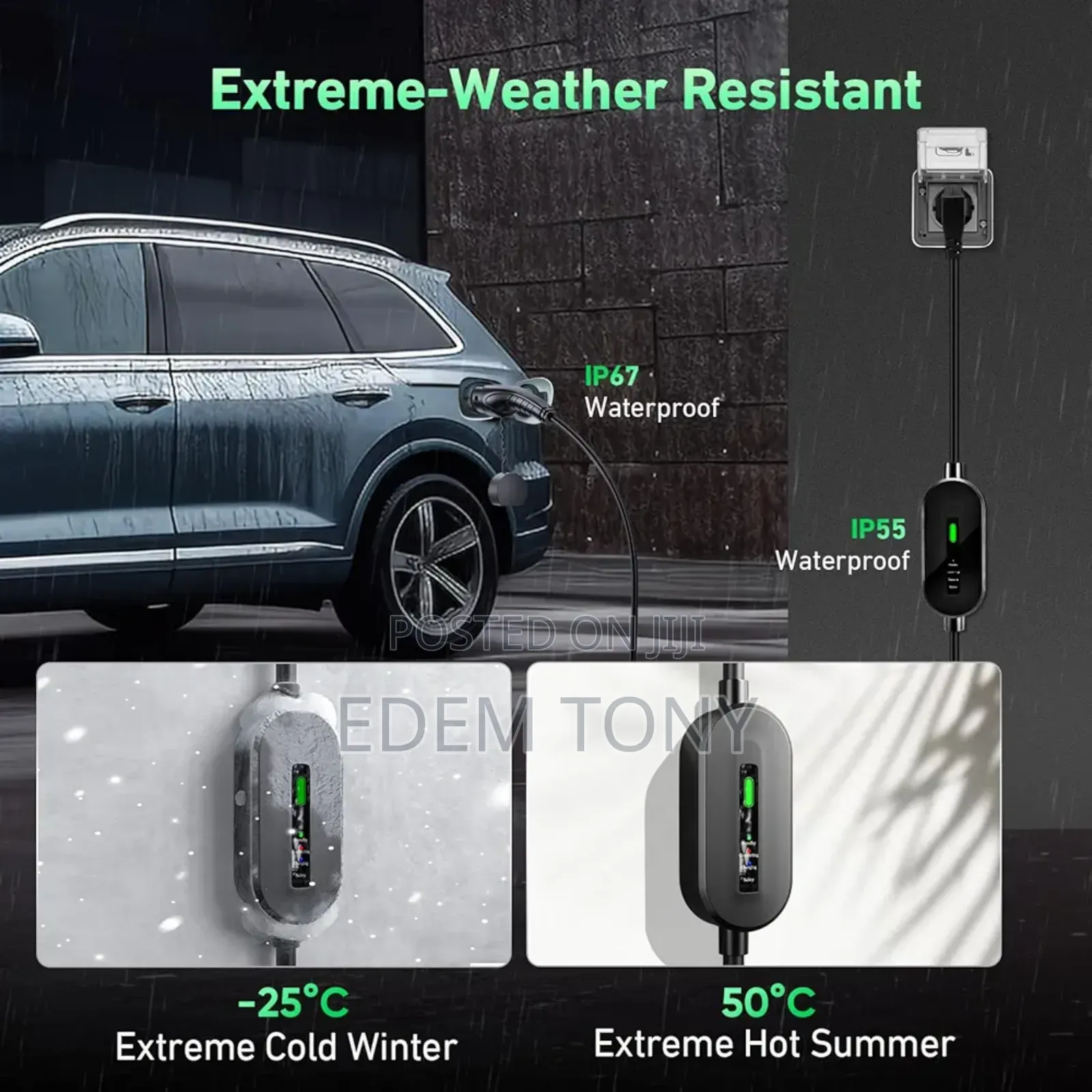 Electric Car Charger Type 2 For; Tesla, Bmw, Mercedes, Hyundai,Kia,Byd