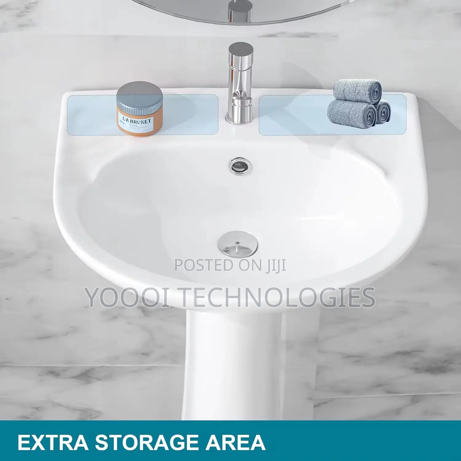 Frencia Ceramic Pedestal Basin Only