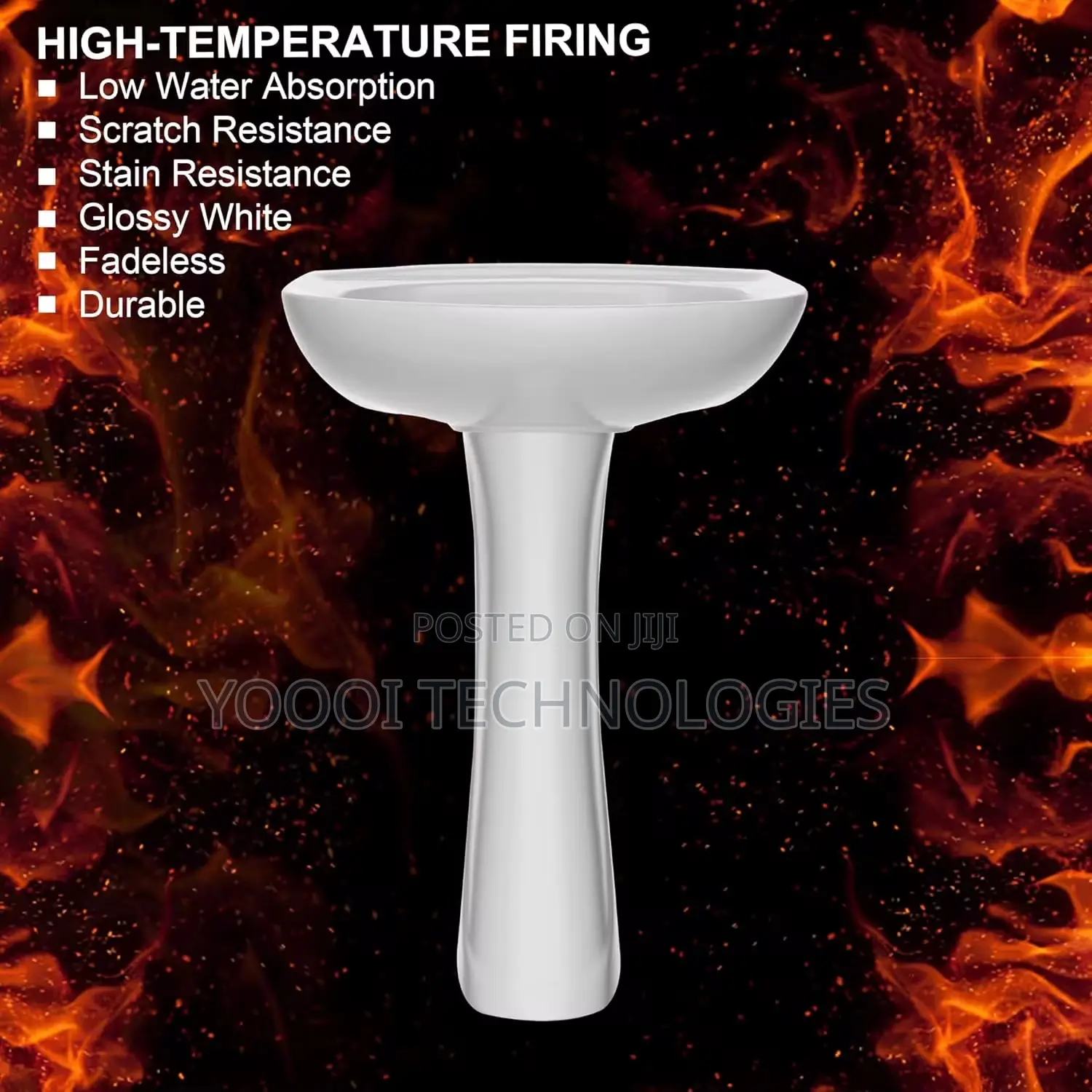 Frencia Ceramic Pedestal Basin Only