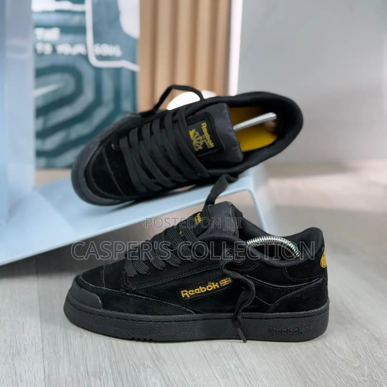 Black Suede Reebok Club C Bulc Sneakers
