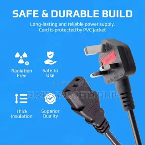 3-Pin Universal Power Cord With Fuse