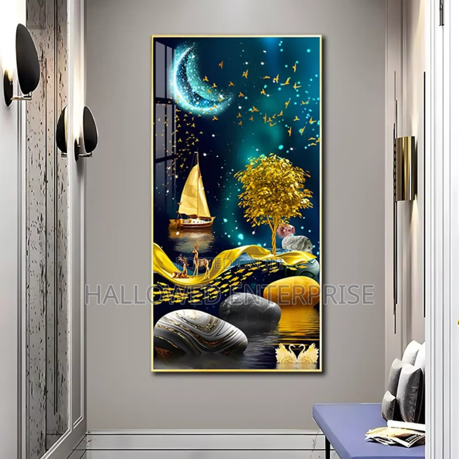 Gold Art Wallpaper Frame