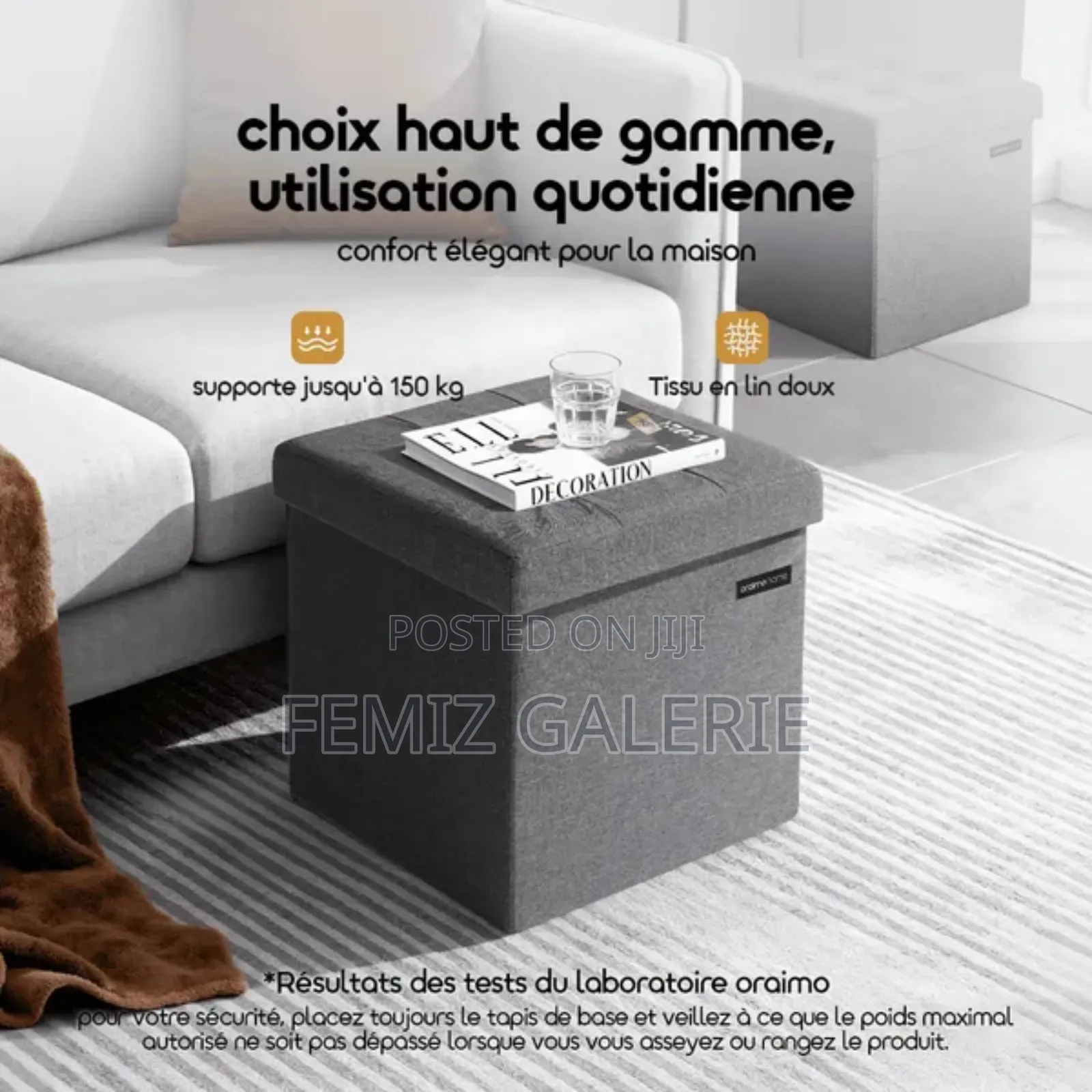 Oraimo Cozy Multi-Functional Foldable Storage Ottoman