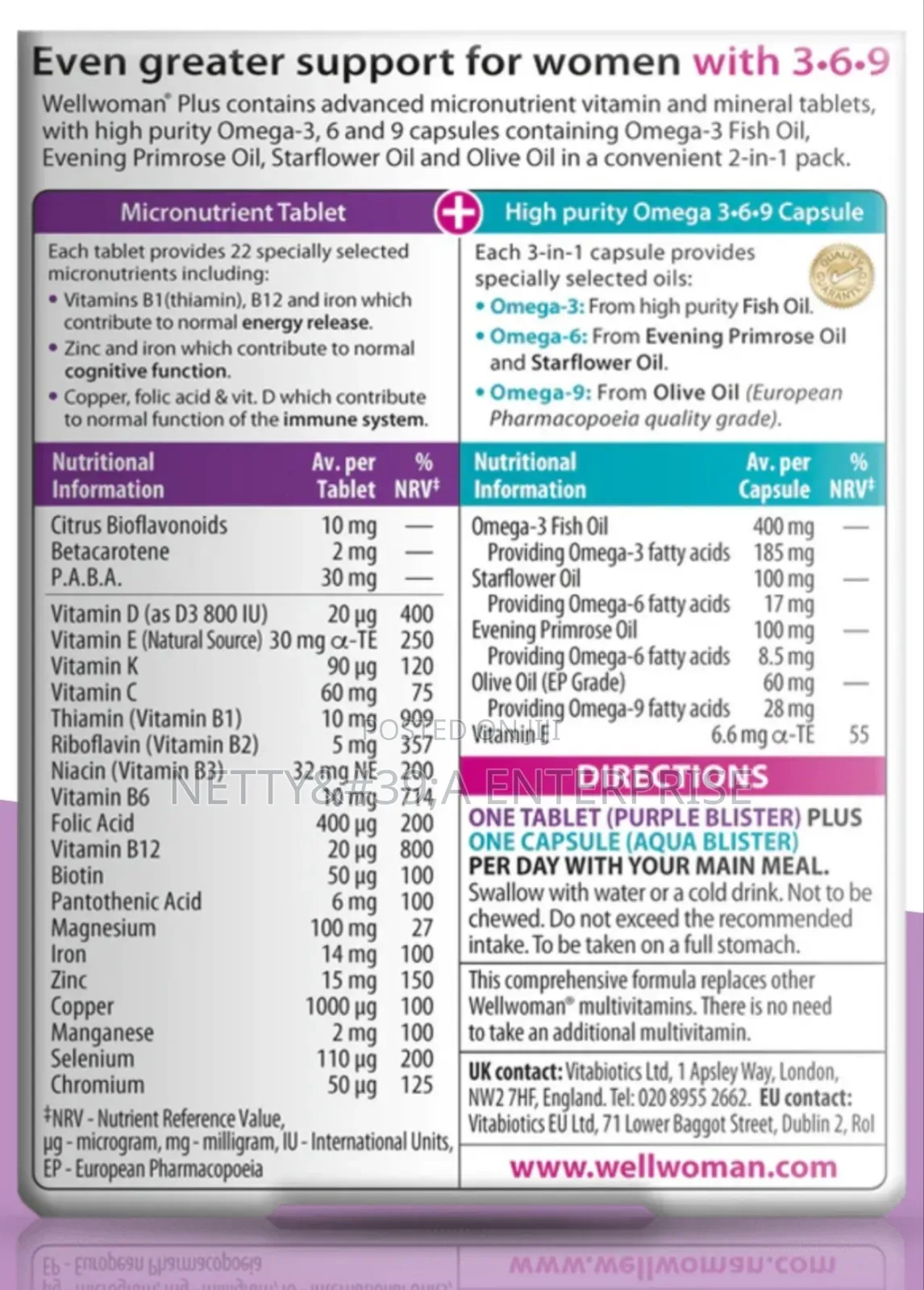 Vitabiotics Wellwoman Plus - Uk