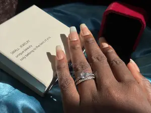 Two Set Silver Ring for Engagement and Wedding