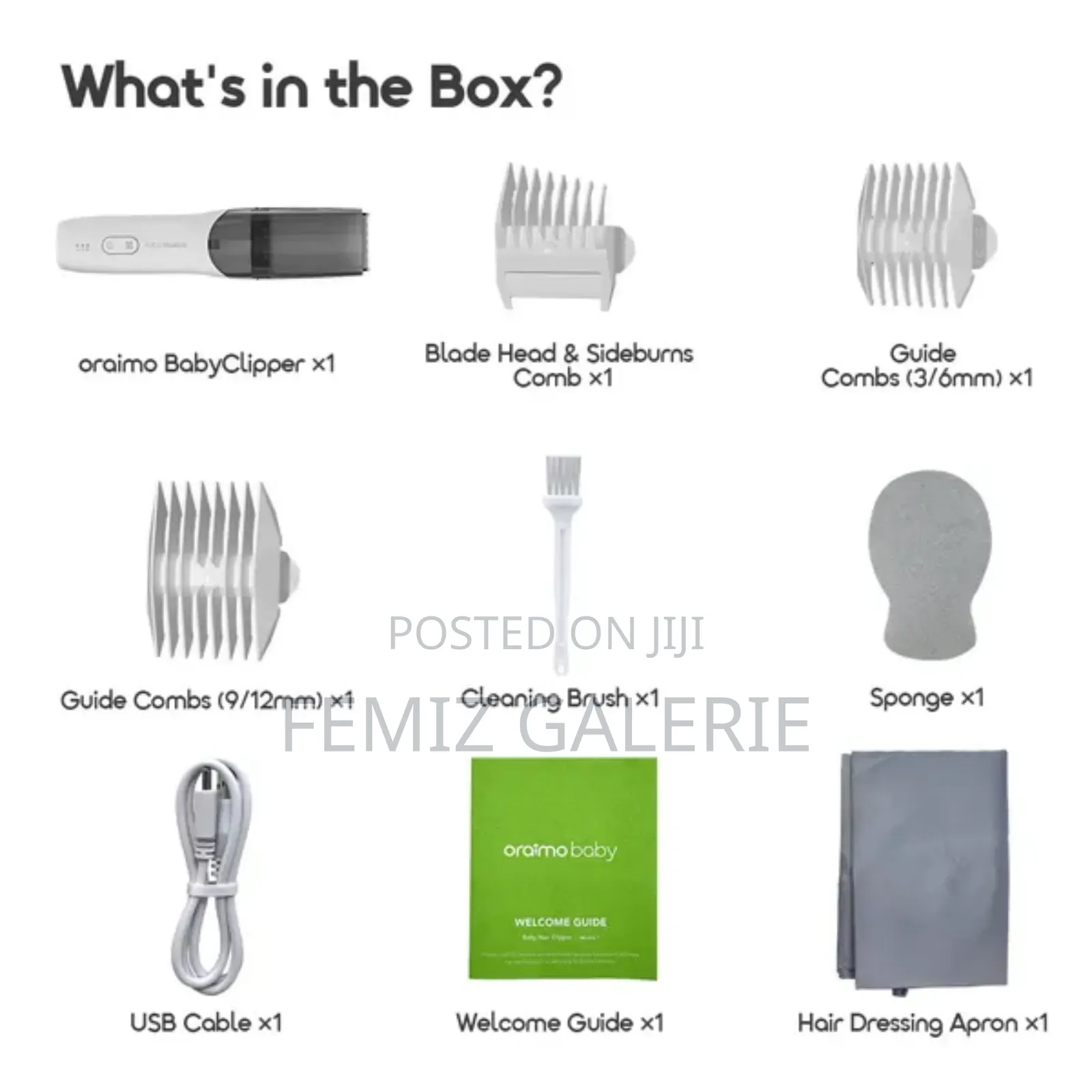 Oraimo Babyclipper Ipx7 Smart Vacuum Baby Hair Clipper