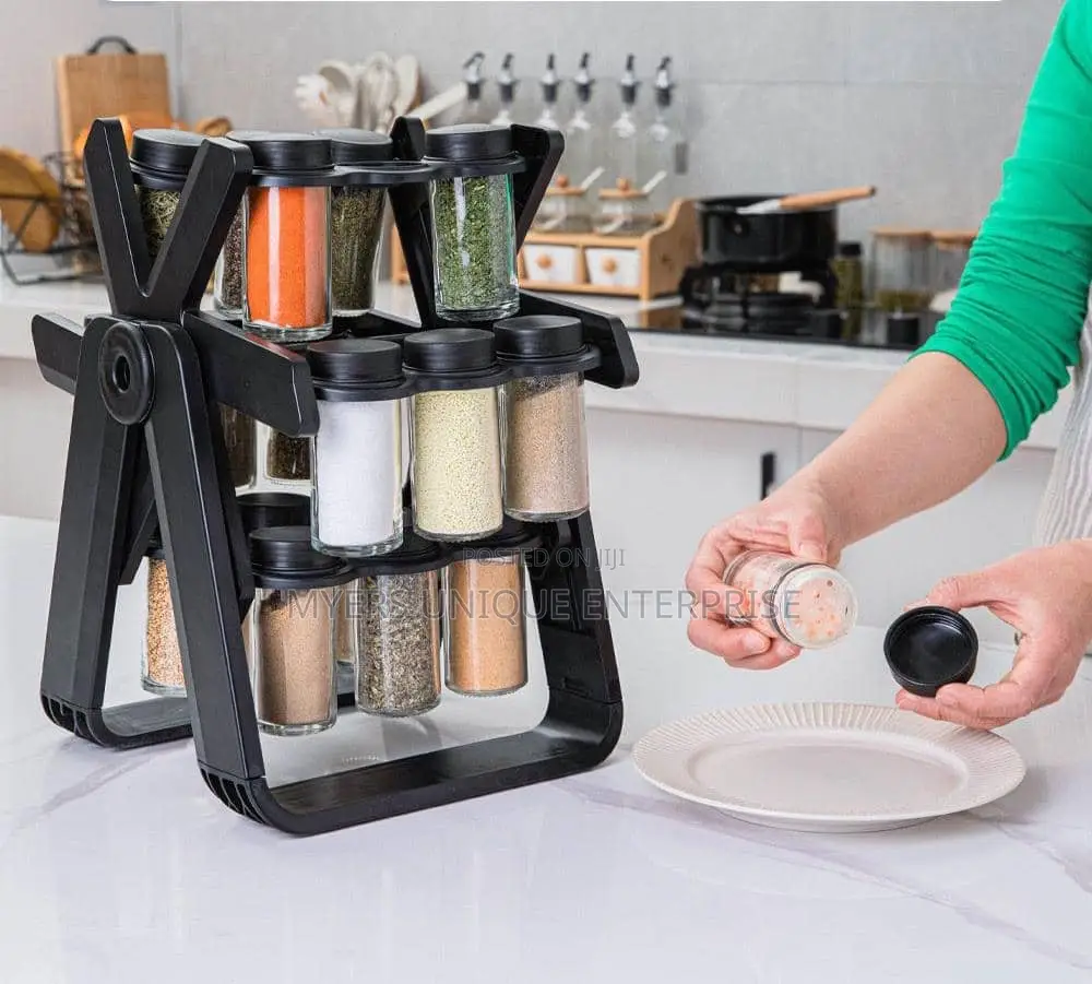 Multiple 18pcs Rotating Spice Rack