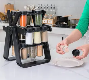 Multiple 18pcs Rotating Spice Rack