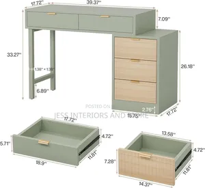 Computer Desk With 5 Drawers