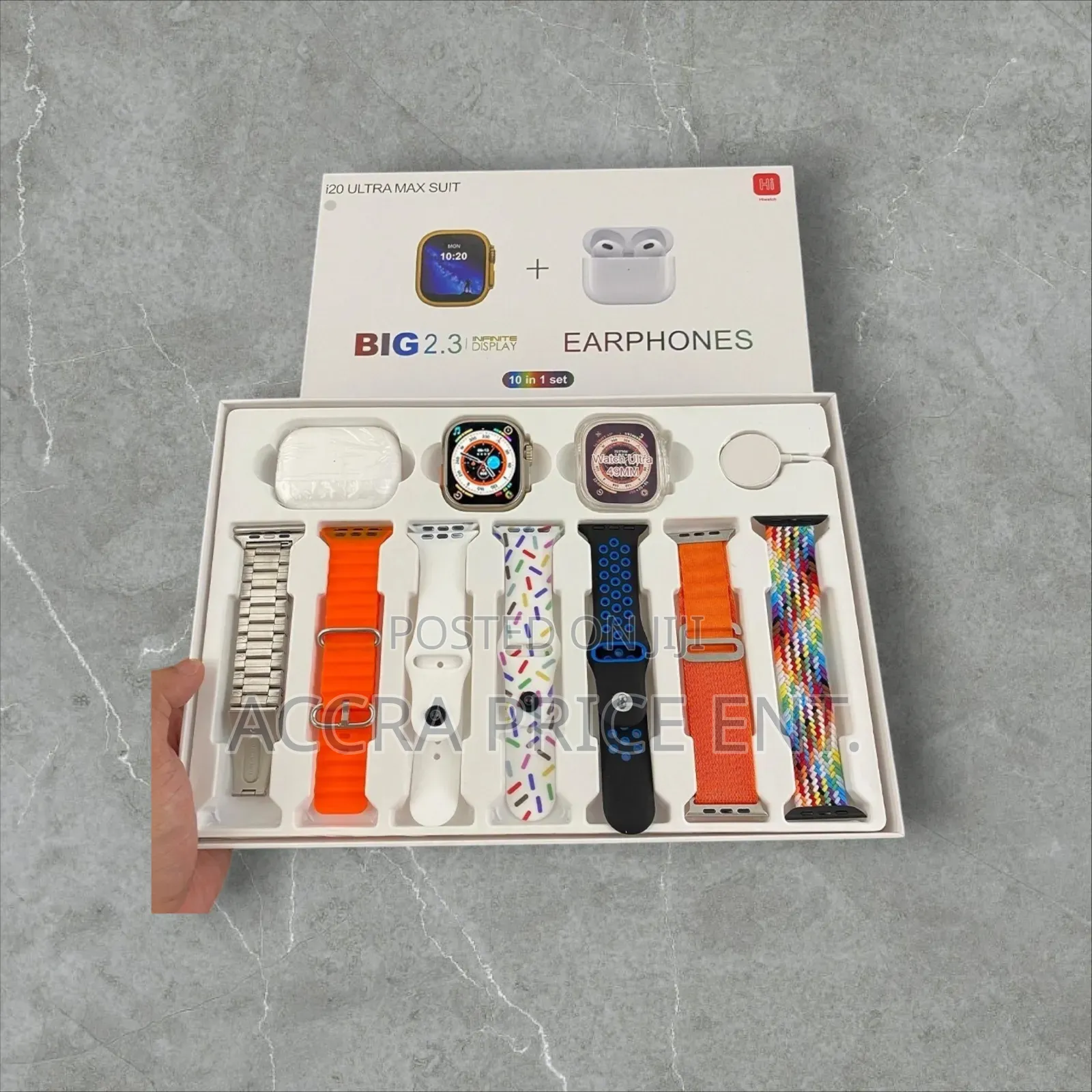 I-20 Ultra Max Suit Smartwatch 10 in 1 Set (987657)