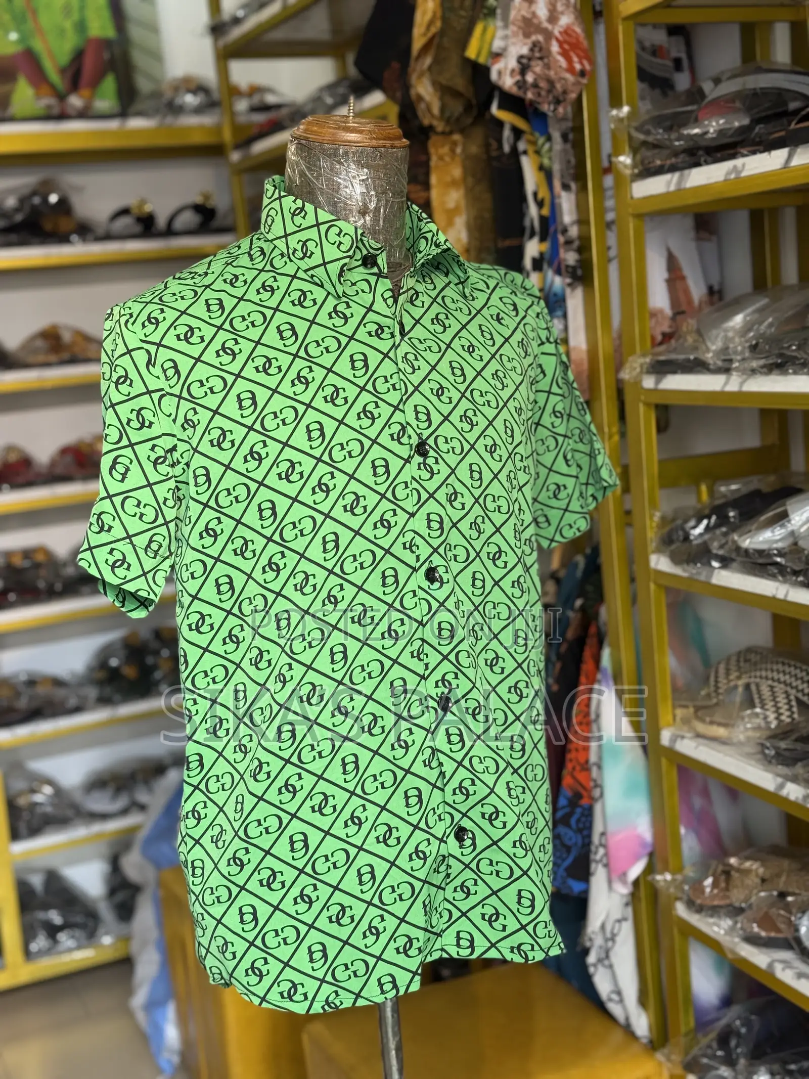 Vintage Green Expensive Men Shirt