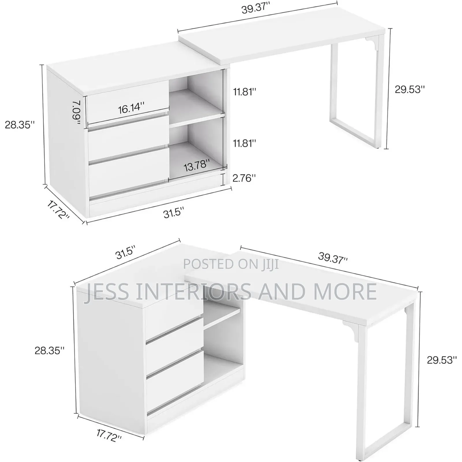 Computer Desk (Reversible)L - Shaped